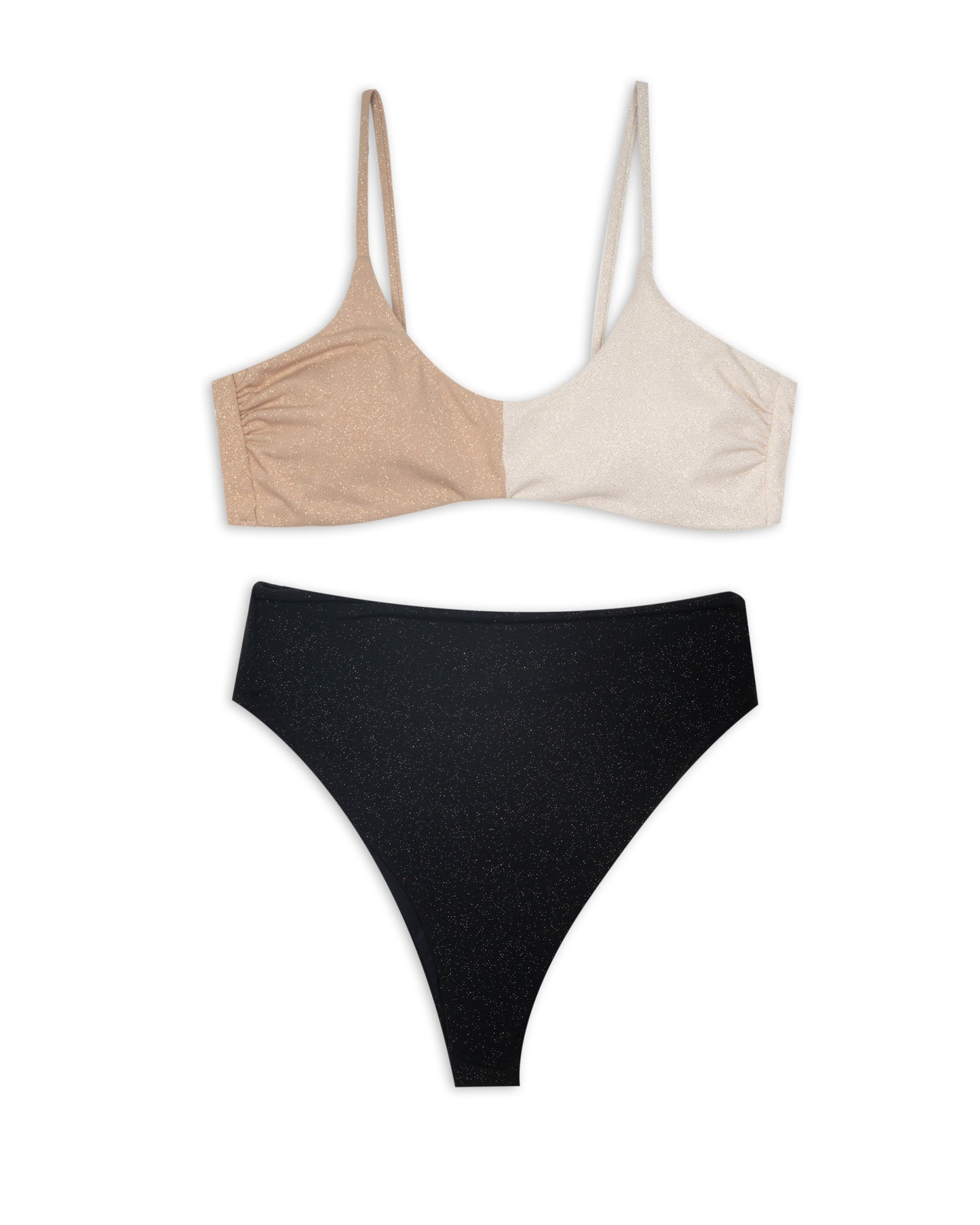 Costume bikini tricolore glitter VIRGO