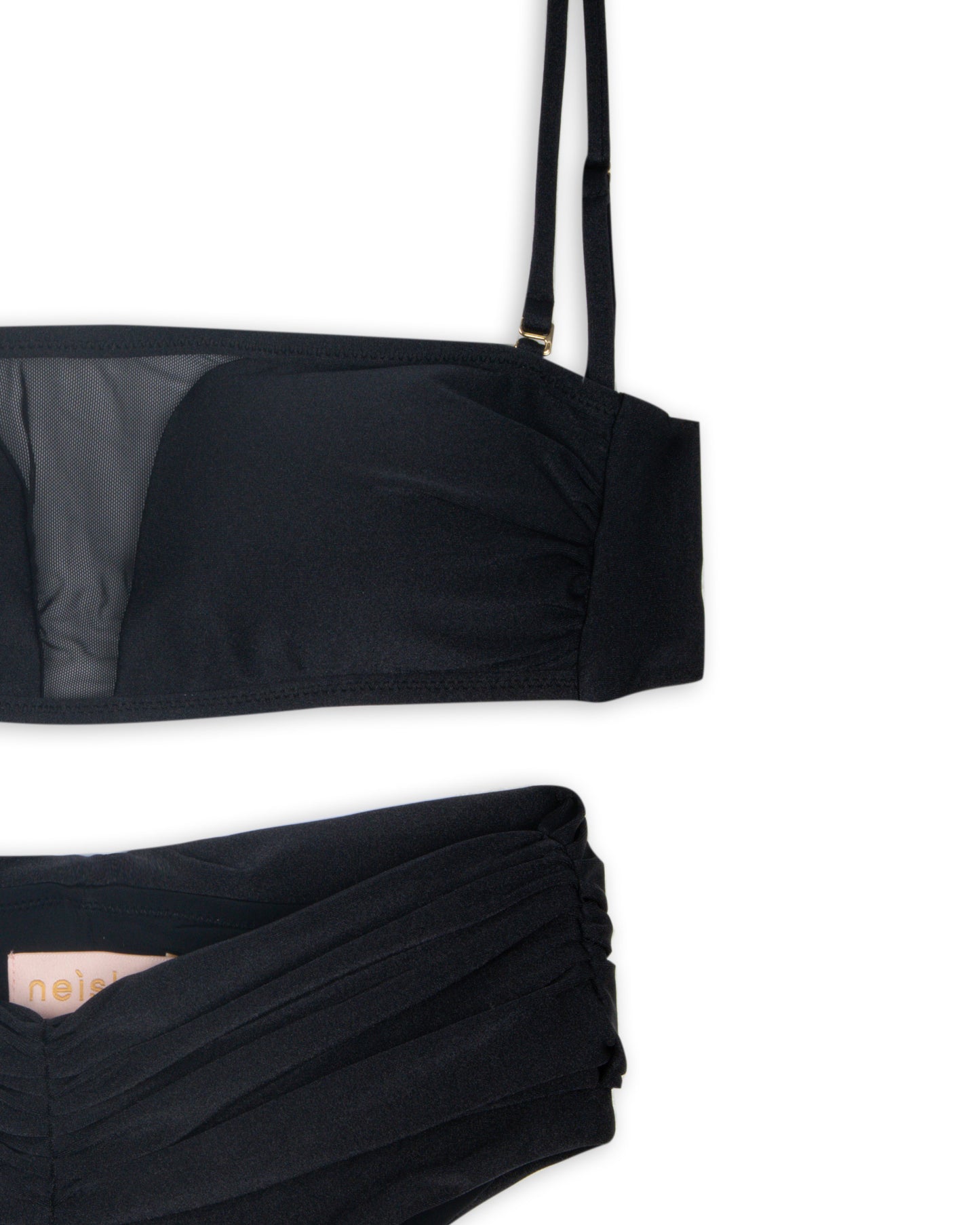 Costume bikini lycra nero nude ACUARIO