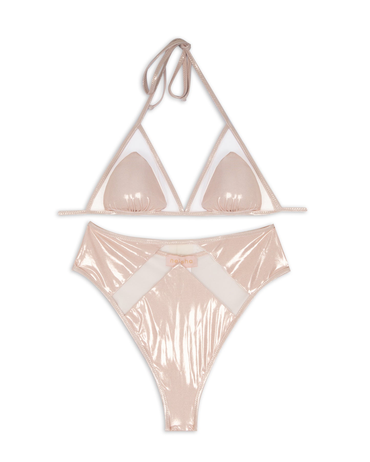 Tulle foil bikini swimsuit