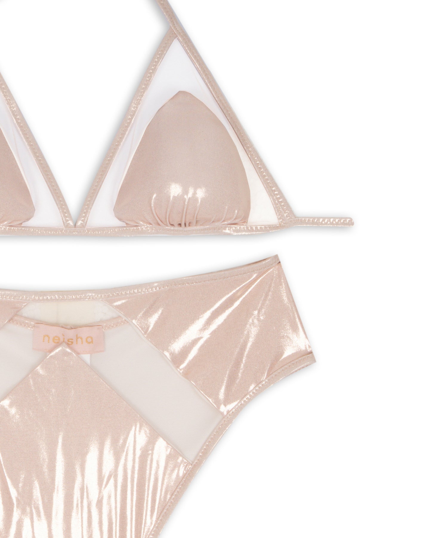 Tulle foil bikini swimsuit