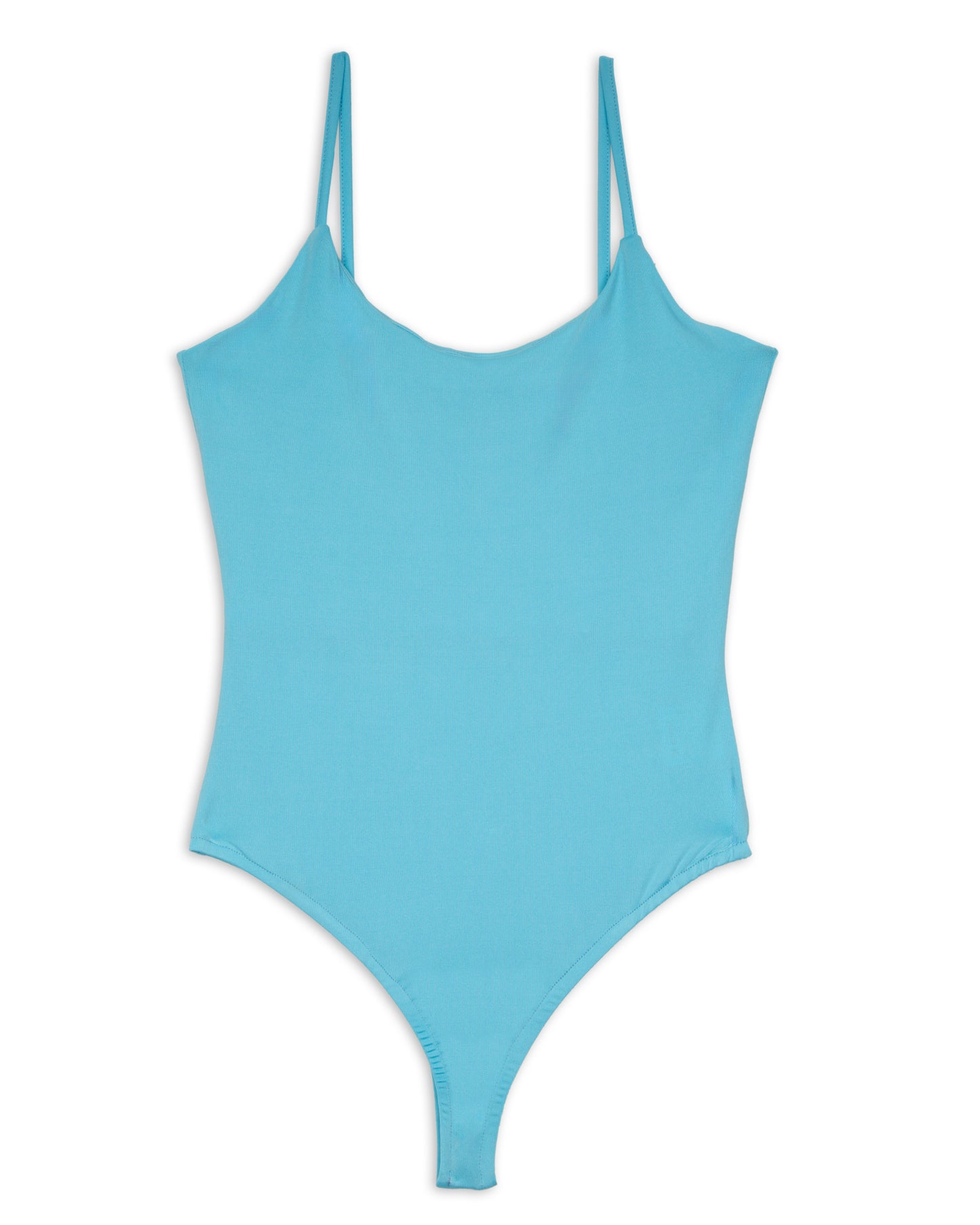 Body con bretelline azzurro