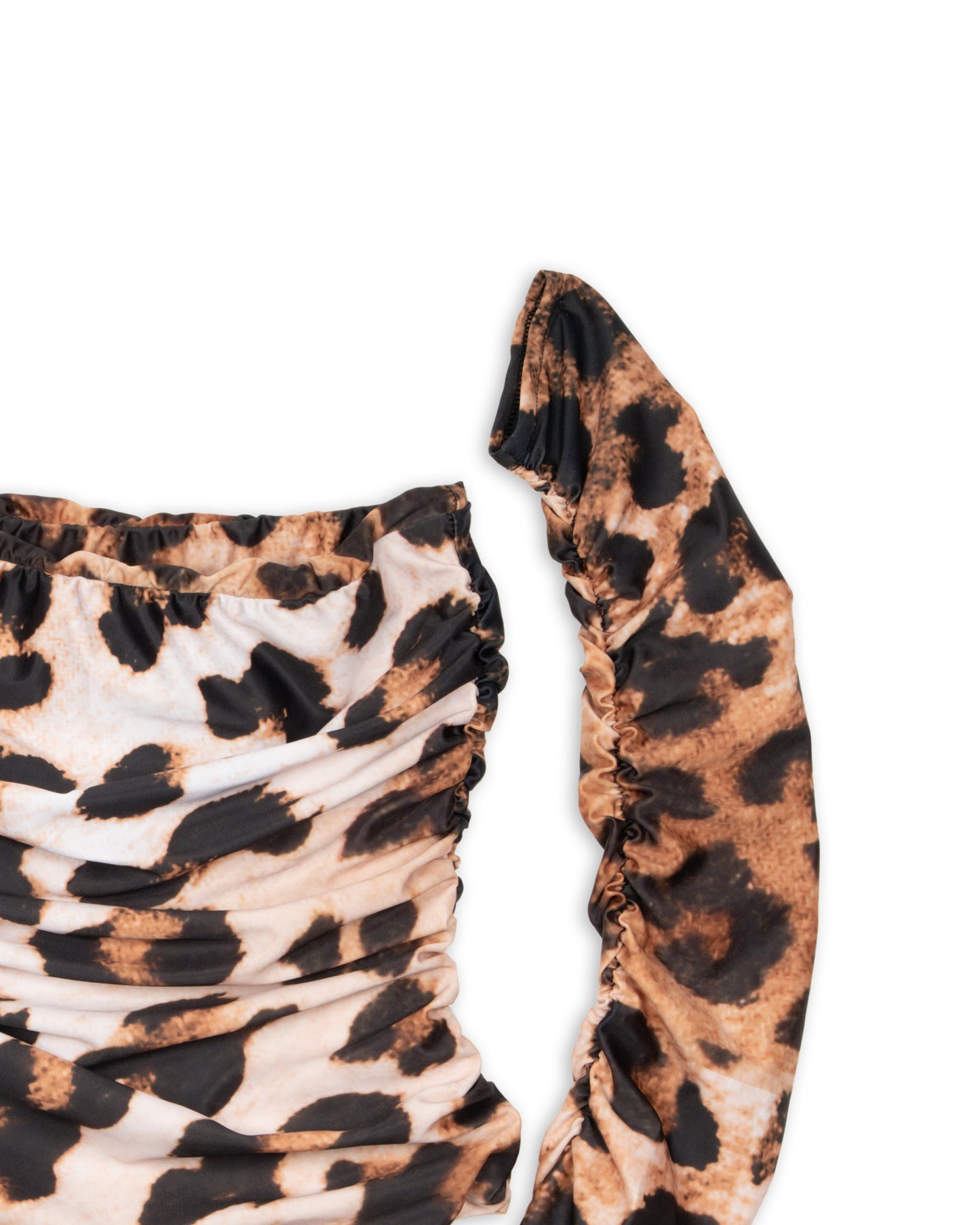 Body con manicotti maculato