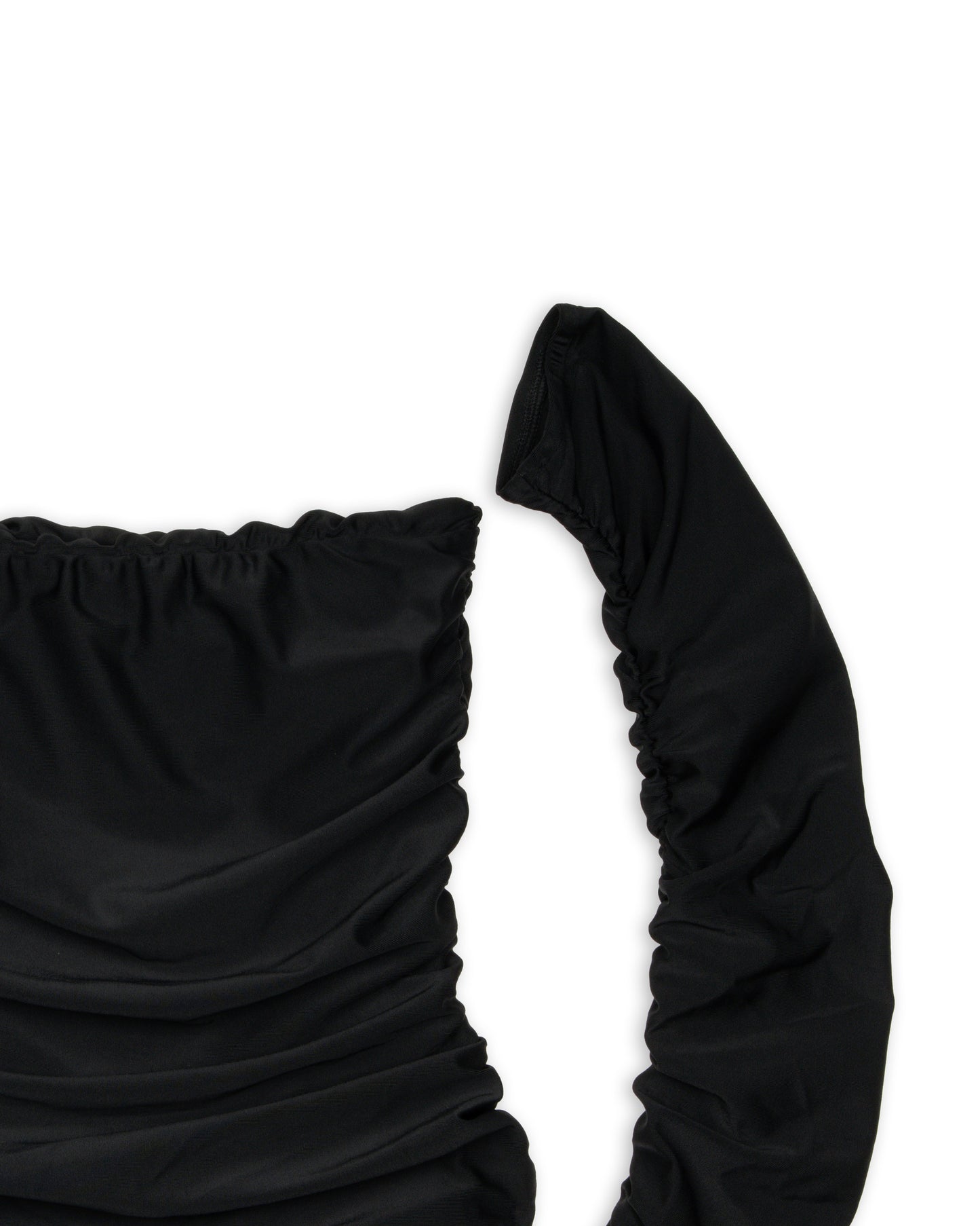 Body con manicotti nero