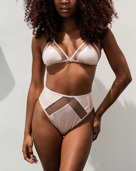 Costume bikini lamina tulle LEO