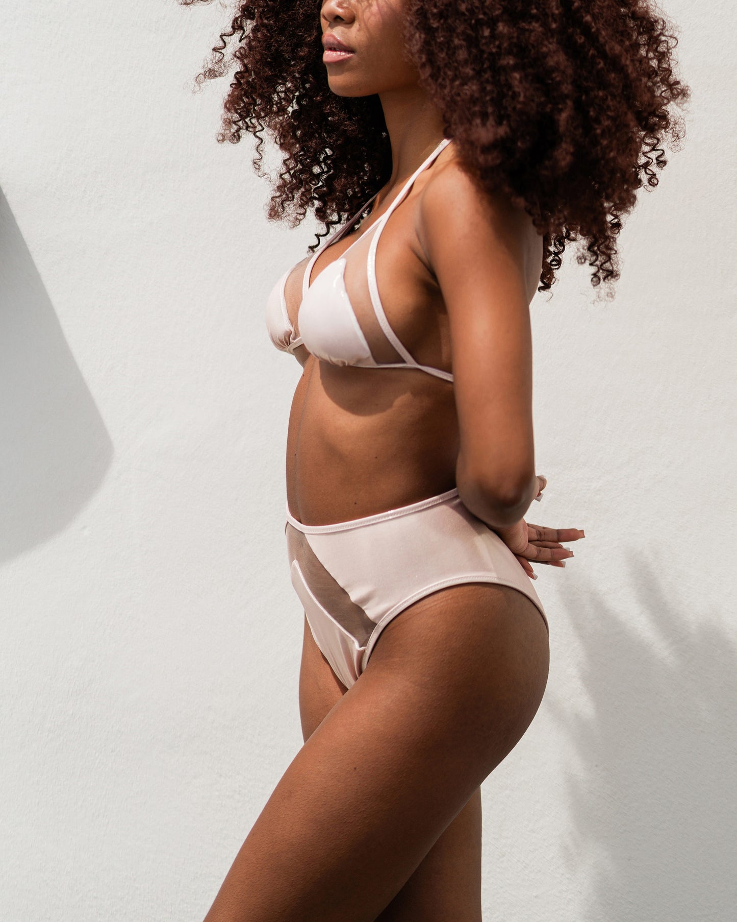 Tulle foil bikini swimsuit