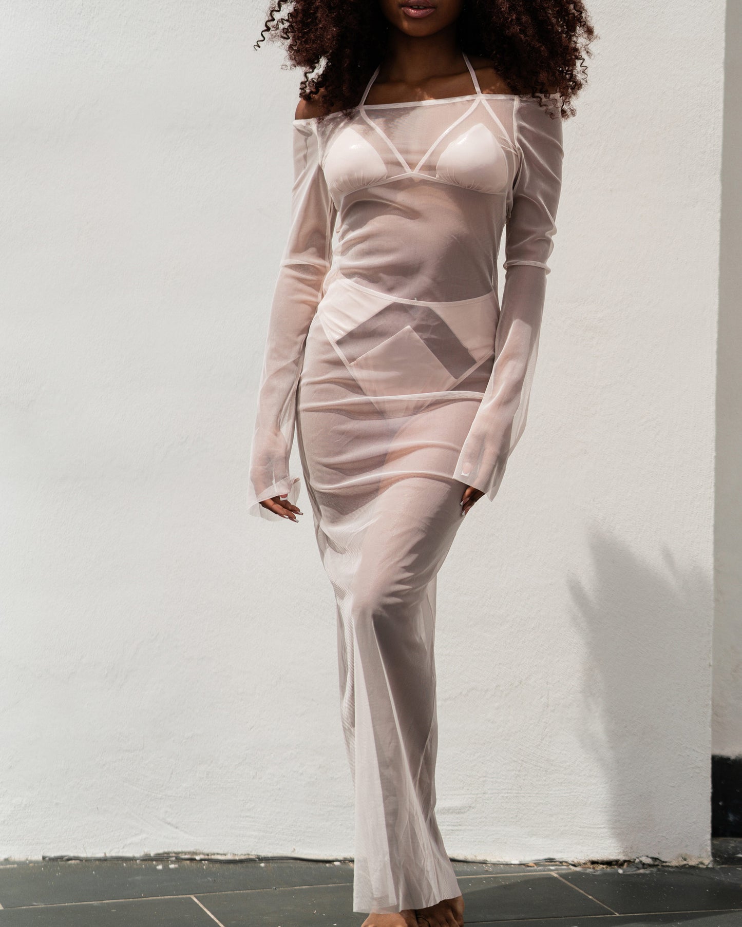 Fuori acqua abito trasparente tulle nude