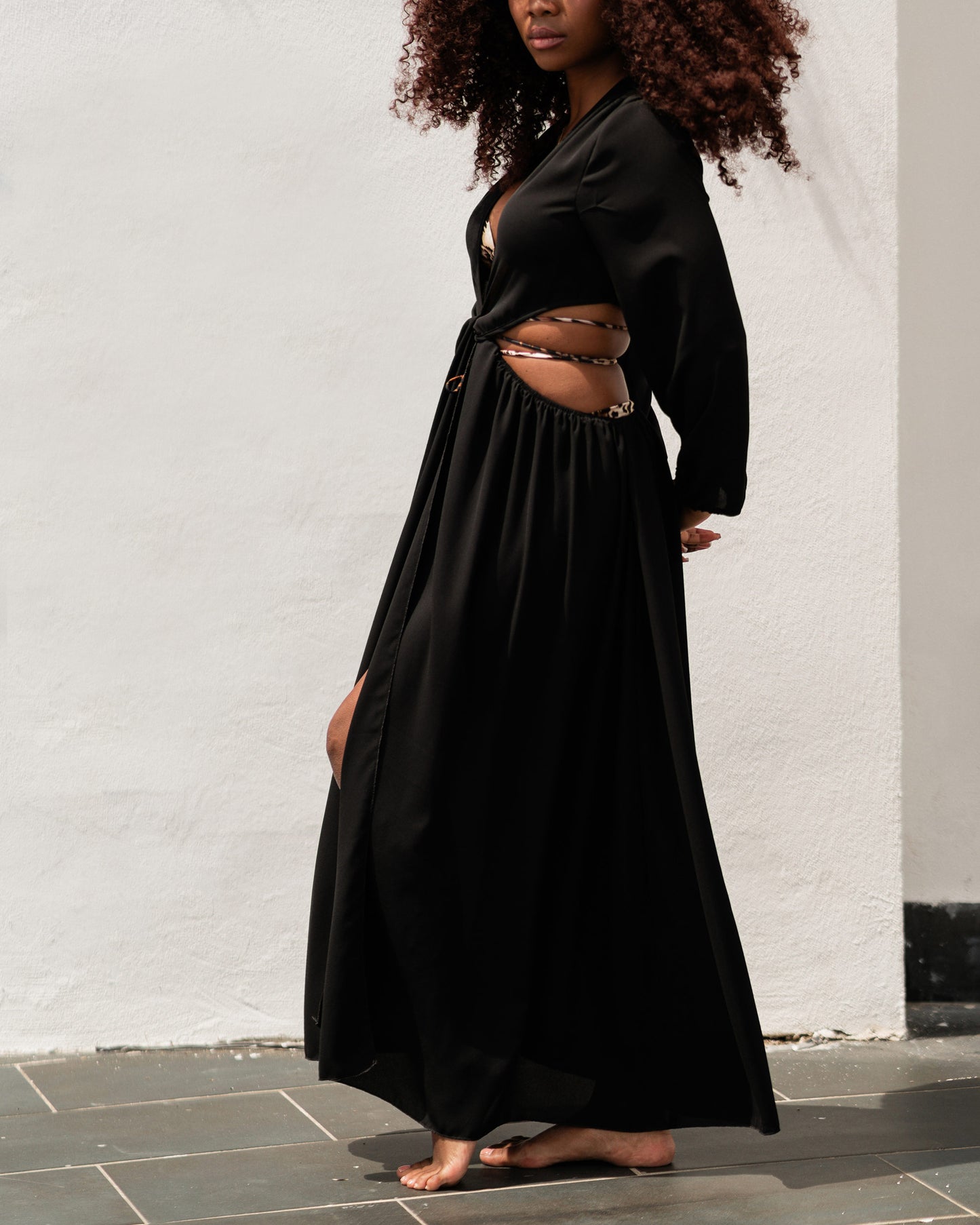Out of water transparent dress with knot