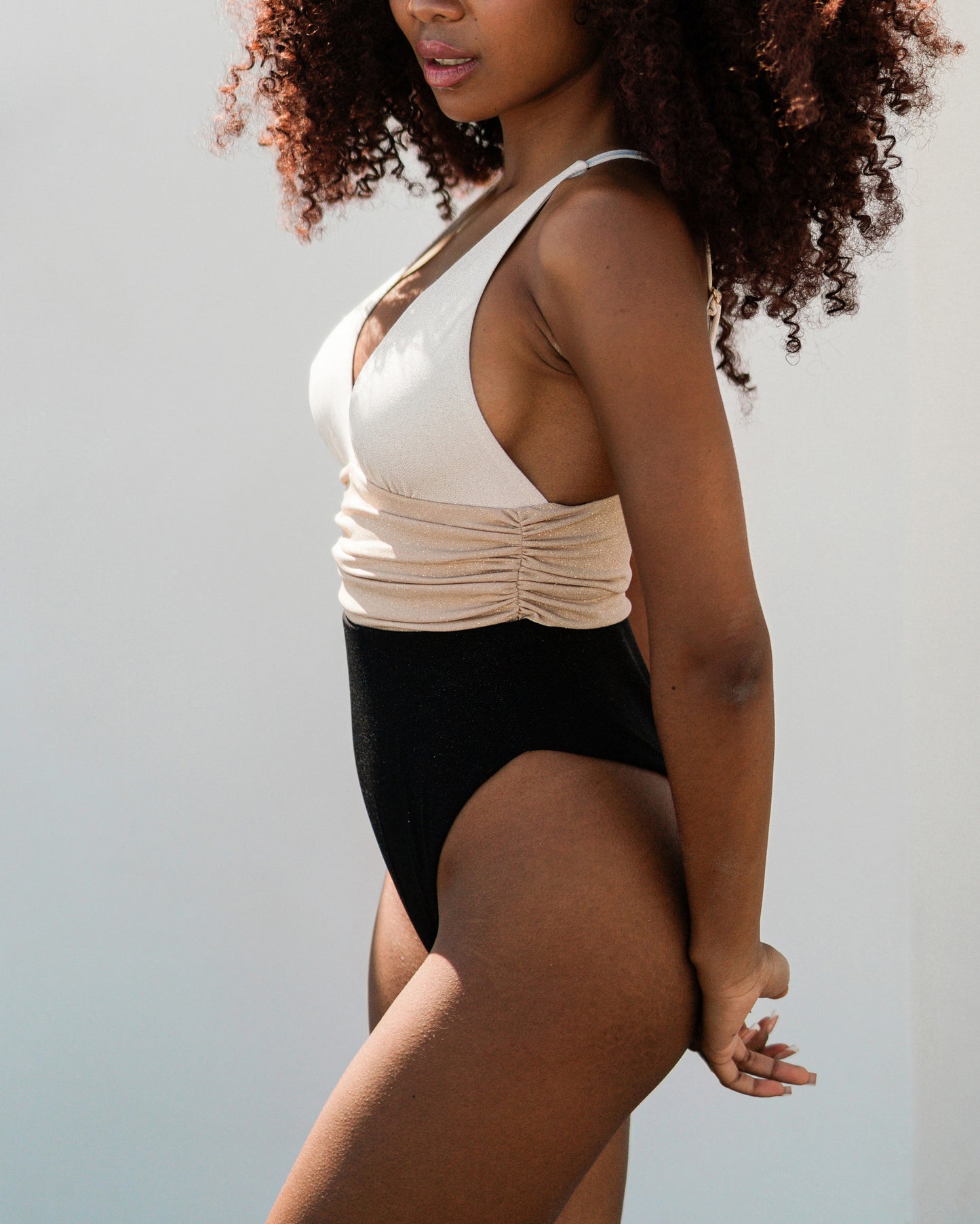 Costume intero tricolore glitter LIBRA