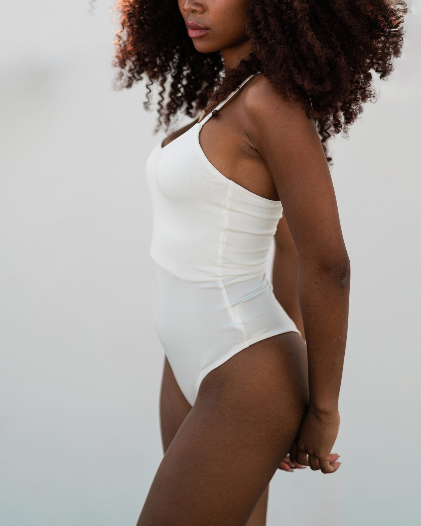 Body con bretelline bianco